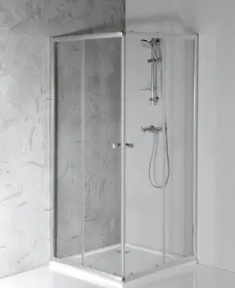 Sprchové dvere AQUALINE - AGGA štvorcová sprchová zástena 800x800, číre sklo HLF808Y