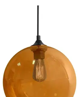 Osvetlenie Závěsná lampa EDISON s nastavitelnou výškou Candellux Červená