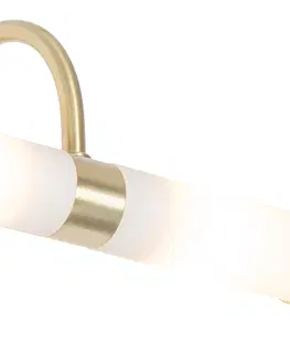 Nastenne lampy Klasické nástenné svietidlo zlaté IP44 2-svetlo - Bath Arc