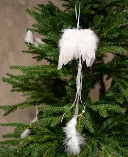 Vianočné dekorácie Anjelské krídla z peria, farba biela, balené 12 ks v polybag. Cena za 1 ks.