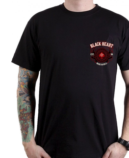 Pánske tričká Tričko BLACK HEART Hatter čierna - L