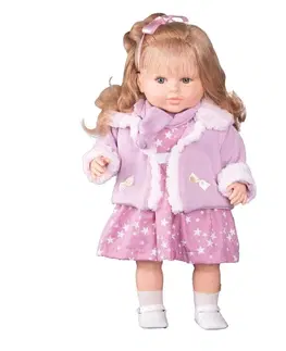 Hračky bábiky BERBESA - Luxusná hovoriaca detská bábika-dievčatko Kristýna 52cm