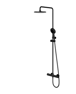 Sprchy a sprchové panely OMNIRES - UNI termostatický sprchový stĺp čierna mat /BLM/ Y1244NBL
