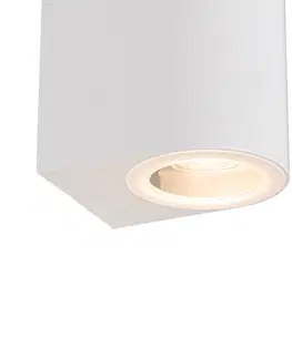 Vonkajsie nastenne svietidla Moderné vonkajšie nástenné svietidlo biele plastové oválne 2-svetlo - Baleno