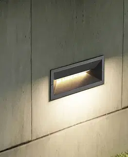 Vonkajšie zapustené svietidlá Lucande Lucande Jaano zapustené nástenné LED, exteriér