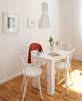 Jedálenské stoly Jedálenský stôl, biela, 86x60 cm, TARINIO