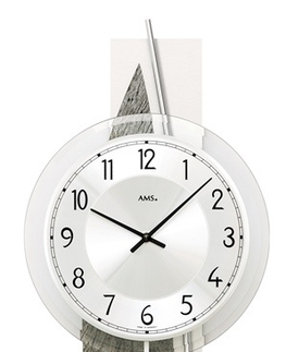 Hodiny Dizajnové nástenné kyvadlové hodiny 7456 AMS 67cm