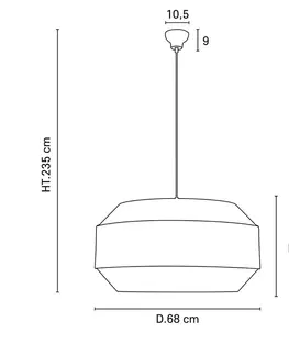 Závesné svietidlá MARKET SET MARKET SET Cosiness závesná lampa 1-pl., Ø 68cm