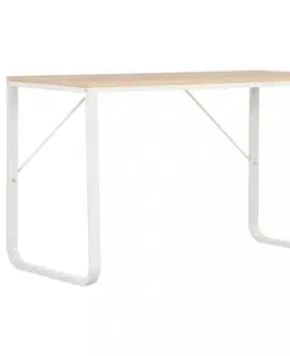Pracovné stoly Písací stôl 120x60 cm Dekorhome Biela / dub