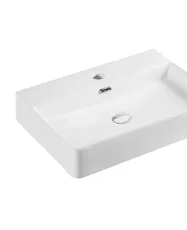 Kúpeľňový nábytok MEREO - Leny, kúpeľňová skrinka s keramickým umývadlom 60 cm, biela CN811