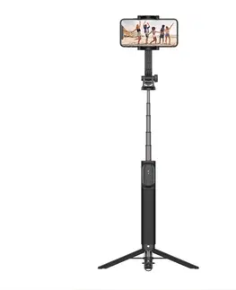 Držiaky na mobil FIXED Selfie tyč s tripodom a bezdrôtovou a diaľkovou spúšťou, závit 1,4", čierna FIXSN-XL-BK