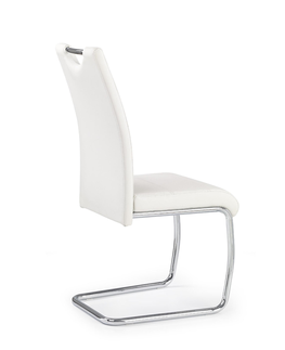 Jedálenské stoličky HALMAR K211 jedálenská stolička biela / chróm