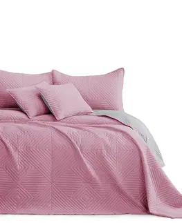 Prikrývky na spanie AmeliaHome Prehoz na posteľ Softa palepink - pearlsilver, 220 x 240