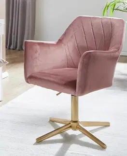 Stoličky Otočná stolička Ružová