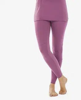 nohavice Dámske lyžiarske spodné nohavice BL 900 z vlny merino fialové
