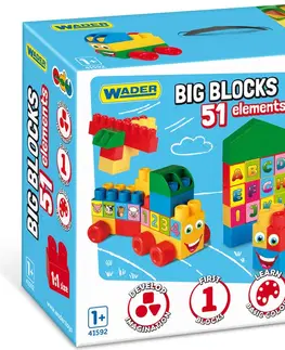 Hračky stavebnice WADER - Veľké bloky 51 ks