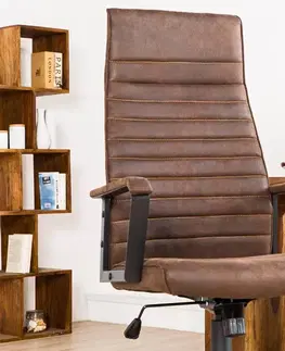 Kancelárske stoličky LuxD Kancelárska stolička Roma Vintage hnedá 125cm