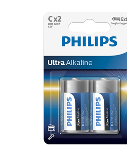 Predlžovacie káble Philips Philips LR14E2B/10 - 2 ks Alkalická batéria C ULTRA ALKALINE 1,5V 