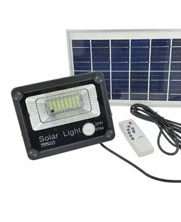 Záhradné svietidlá LED Solarne svietidlo so senzorom 20W TR 364