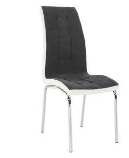 Stoličky Jedálenská stolička, tmavosivá/biela, GERDA NEW
