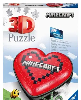 Hračky puzzle RAVENSBURGER - Srdce Minecraft 54 dielikov