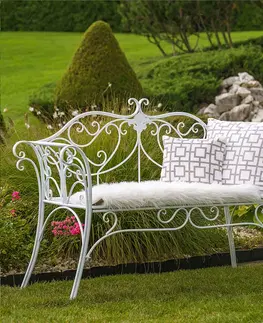 Záhradné lavice Záhradná lavička, biela, ETELIA