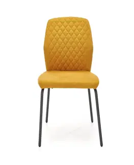 Jedálenské stoličky HALMAR K461 jedálenská stolička horčicová / čierna