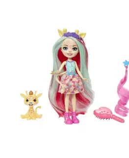 Hračky bábiky MATTEL - Enchantimalittle Smoby deluxe bábika - gillian žirafová