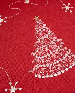 Obrusy Forbyt Vianočný obrus Strom červená, 35 x 35 cm