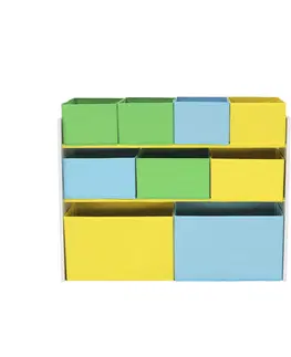 Regály a poličky KONDELA Nomito Typ 2 organizér na hračky kombinácia farieb / vzor