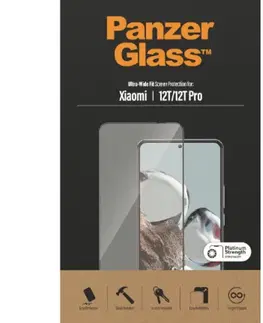 Ochranné fólie pre mobilné telefóny Ochranné sklo PanzerGlass UWF AB pre Xiaomi 12T Pro, 12T, čierna 8065