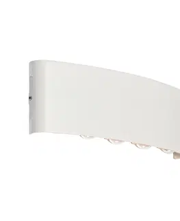 Vonkajsie nastenne svietidla Vonkajšie nástenné svietidlo biele vrátane LED 10 svietidiel IP54 - Silly