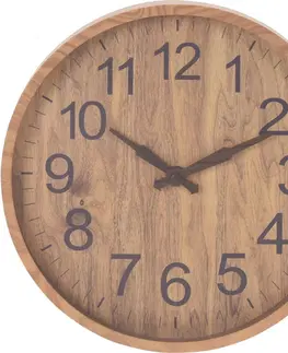 Hodiny Nástenné hodiny s imitáciou dreva Rimini, pr. 30,5 cm, sv. hnedá