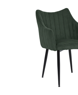 Jedálenské stoličky Signal Stolička MONTE manchester čierny rám / zelená FJORD 79