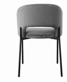 Jedálenské stoličky HALMAR K455 jedálenská stolička sivá / čierna