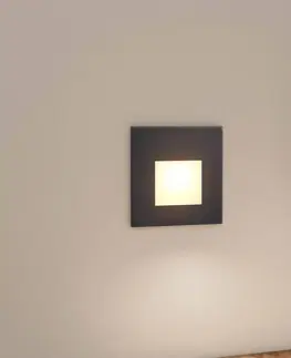 Vstavané nástenné svietidlá Arcchio Arcchio Vexi zapustené LED svetlo CCT čierna 7,8cm