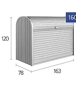 Úložné boxy Biohort Mnohostranný účelový roletový box StoreMax vel. 160 163 x 78 x 120 (tmavo sivá metalíza)