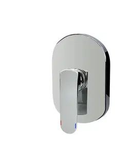 Kúpeľňové batérie MEREO - Sprchová podomietková batéria bez prepínača, Mada, Mbox, oválny kryt, chróm CBQ60105MB
