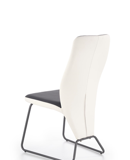 Jedálenské stoličky HALMAR K300 jedálenská stolička čierna / biela