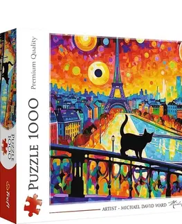 Hračky puzzle TREFL - Puzzle 1000 - Mačka v Paríži