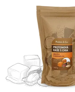 Zdravé potraviny Protein & Co. Proteínové kaše s chia 1 600 g – 9 príchutí Zvoľ príchuť: Arašidy s karamelom
