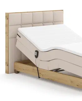 Elektrické polohovacie Elektrická polohovacia boxspringová posteľ TINA 120 x 200 cm