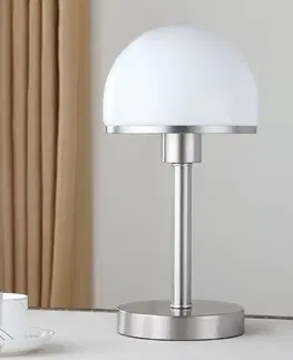 Stolové lampy Lindby Stolná lampa Jolie so skleneným tienidlom dotyková