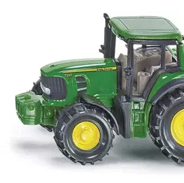 Hračky - dopravné stroje a traktory SIKU - Blister - John Deere traktor s balíkovačkou