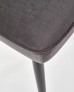 Jedálenské stoličky HALMAR K399 jedálenská stolička tmavosivá / čierna