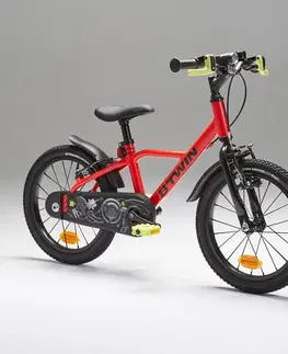 bicykle 16-palcový hliníkový bicykel 900 RACING červený pre deti 4,5 - 6 rokov