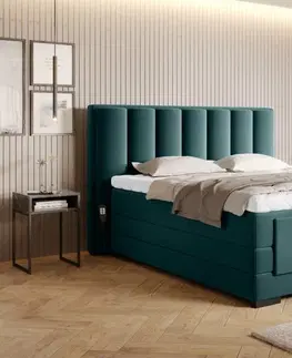 Elektrické polohovacie Elektrická polohovacia boxspringová posteľ VERONA Eltap Savoi 100 - zelená