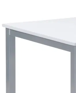 Bývanie a doplnky Minimalistický jedálenský stôl, sivo-biela, 110 x 70 x 75 cm