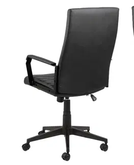 Kancelárske stoličky Dkton Kancelárska stolička Triston čierna koženka