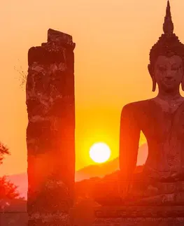 Samolepiace tapety Samolepiaca fototapeta socha Budhu uprostred kameňov